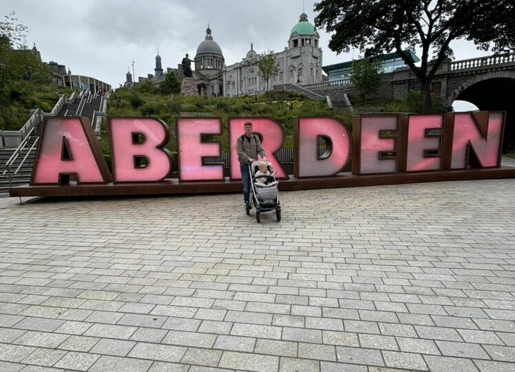 Cailean visits Aberdeen for the first time